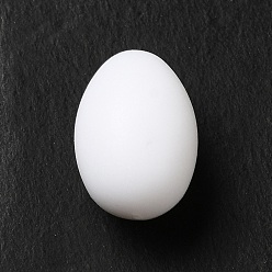 Белый Непрозрачные кабошоны из смолы, форма яйца, белые, 11x8 мм