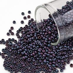 (705) Matte Color Frost Iris Blue TOHO 11/0 Round Beads, Japanese Seed Beads, (705) Matte Color Frost Iris Blue, 2.2mm, Hole: 0.8mm, about 50000pcs/pound