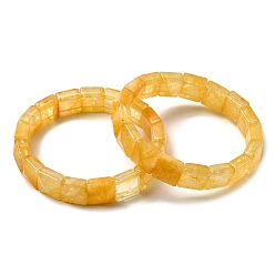 Хрусталь Браслеты из натуральных кварцевых бусин для женщин и мужчин, окрашенные, внутренний диаметр: 2-1/4~2-3/8 дюйм (5.55~5.95 см)