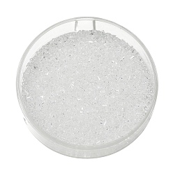 Белый 100шт 1 набор стеклянных бусин, треугольные бусины, алмазные бусины прозрачные заостренные бусины, белые, 3x3x2 мм, отверстие : 0.8 мм, о 100 шт / комплект