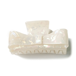 Old Lace PVC Claw Hair Clips, Bowknot, Old Lace, 77x35mm