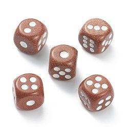 Goldstone Synthetic Goldstone Cabochons, Dice, 15x15x15mm