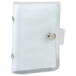 Прозрачный 2мини-книжка-держатель для фотокарт из ПВХ, прямоугольные, прозрачные, 102x80x15 мм