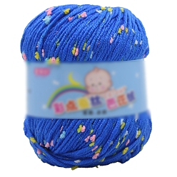 Синий Полиэфирная пряжа, твидовая пряжа, для свитера-шапки, для вязания крючком принадлежности, синие, 2 мм, около 85.30 ярдов (78 м) / моток