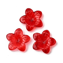 (123L) Белый крем непрозрачный блеск Стеклянные бусины, звезда, огнеупорный кирпич, 20.5x21.5x5.5 мм, отверстие : 1.6 мм