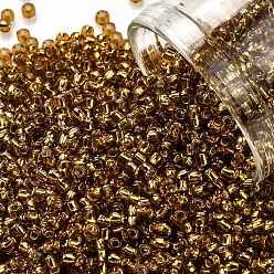 (22C) Silver Lined Topaz Тохо 11/0 круглые бусины, японский бисер, (22 c) топаз с серебряной подкладкой, 2.2 мм, отверстие : 0.8 мм, Около 5555 шт / 50 г