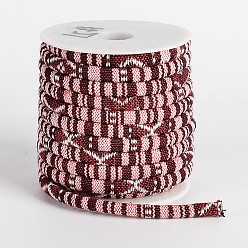 Коричневый Этнических шнур полиэфирные шнуры, коричневые, 7x5 мм, 10 ярдов / рулон