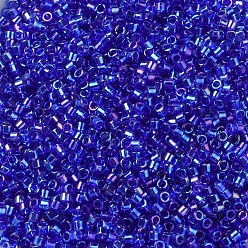 (DB0178) Transparent Cobalt AB MIYUKI Delica Beads, Cylinder, Japanese Seed Beads, 11/0, (DB0178) Transparent Cobalt AB, 1.3x1.6mm, Hole: 0.8mm, about 10000pcs/bag, 50g/bag