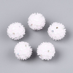 Бледно-Розовый Стразы из полимерной глины ручной работы с цветком ромашки из смолы, для телефонных цепей, кукольные брелоки и украшения своими руками, розовый жемчуг, 19~20 мм, отверстие : 1.8~2 мм