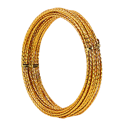 Золотистый Круглая алюминиевая проволока, , золотые, 2.8~3 мм, около 32.8 футов (10 м) / рулон