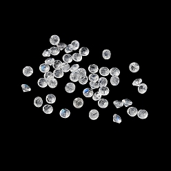 White Moonstone Ограненные кабошоны из натурального белого лунного камня, назад назад, алмаз, 2x1.5 мм