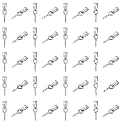 Нержавеющая Сталь Цвет 50шт. 304 нержавеющая сталь винт петля скобы, цвет нержавеющей стали, 17.5 мм, отверстие : 6x3 мм, штифты : 1.3 мм