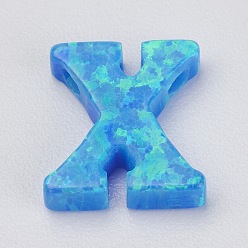 Letter X Синтетические опаловые прелести, letter.x, 9.5x9x2.5 мм, отверстие : 0.8 мм