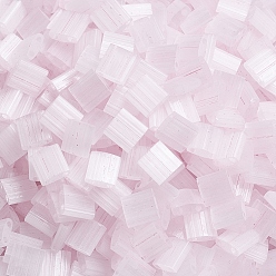 (TL2594) Silk Pale Light Pink MIYUKI TILA Beads, Japanese Seed Beads, 2-Hole, (TL2594) Silk Pale Light Pink, 5x5x1.9mm, Hole: 0.8mm, about 5900pcs/500g