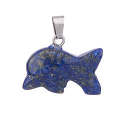 Ляпис-Лазурь Природный лазурит подвески, дельфин, 20 мм