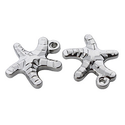 Морская звезда Подвески из нержавеющей стали, не тускнеющие, цвет нержавеющей стали, морская звезда, 15x13 мм, 10 шт / комплект