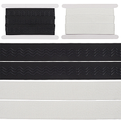 (52) Непрозрачная лаванда 5м 2цвета полиэстеровые нескользящие силиконовые эластичные захватные ленты для шитья одежды, плоский, с картой дисплея 1pc картона, разноцветные, 40 мм, о 2.5м / цвет