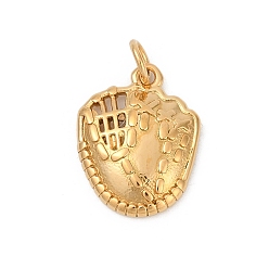 Другие 304 подвески из нержавеющей стали, с целью перехода в кольце, реальный 18 k позолоченный, бейсбольные перчатки, 16.5x13x3 мм, отверстие : 2.3 мм