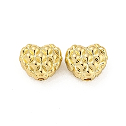 Golden Legierungswaffelperlen, langlebig überzogen, Bleifrei und Cadmiumfrei und Nickel frei, Herz-Form, golden, 8.5x10x6 mm, Bohrung: 1.8 mm