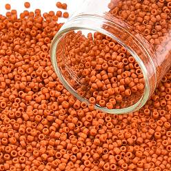 (2611F) Semi Glazed Orange Круглые бусины тохо, японский бисер, (2611 f) полуглазированный апельсин, 15/0, 1.5 мм, отверстие : 0.7 мм, Около 3000 шт / 10 г