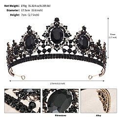 Реактивный Самолет Обручи для волос из сплава со стразами для женщин и девочек, черный свадебный венец, струя, 135~140 мм