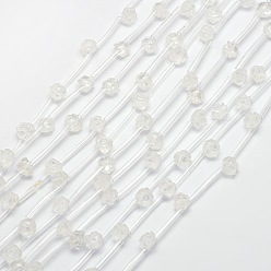 Quartz Crystal Natural Quartz Crystal Beads, Rock Crystal Beads, Rose, 10x5mm, Hole: 1mm