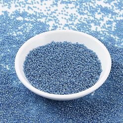 (RR326) Transparent Capri Blue Luster Миюки круглые бусины рокайль, японский бисер, 11/0, (rr 326) прозрачный капри синий глянец, 2x1.3 мм, Отверстие : 0.8 мм , около 5500 шт / 50 г