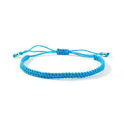Темно-Голубой Регулируемые браслеты из плетеного нейлонового шнура для женщин и мужчин, глубокое синее небо, 11.02 дюйм (28 см)