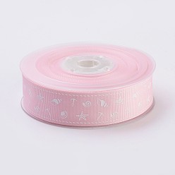 Pink Rubans polyester gros-grain, organisme marin, rose, 26mm, à propos de 100yards / roll (91.44m / roll)