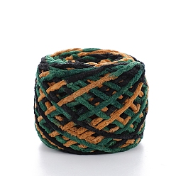 Морско-зеленый Хлопчатобумажная пряжа, бархатные хлопковые нитки для ручного вязания, для детского свитера, шарфа, ткани, рукоделия, ремесла, сегмент окрашенный, цвета морской волны, 7 мм