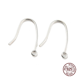 Серебро 925 серьги-кольца из стерлингового серебра, серебряные, 16 мм, отверстие : 1 мм, штифты : 0.7 мм