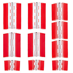 Прозрачный 10 шт. 4 стили акриловые и нержавеющие самоклеящиеся петли, мебельная петля, прямоугольные, прозрачные, 25~75x35~44x6 мм