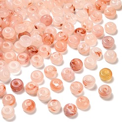 Лосось Прозрачные акриловые бусины, плоско-круглые, salmon, 9x5 мм, отверстие : 2 мм, Около 1650~1680 шт / 500 г