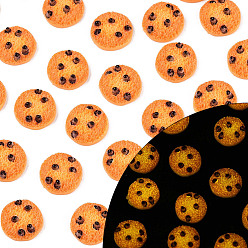 Плоский Круглый Кабошоны из светящейся смолы печенья, светится в темноте, круглые, 11.5x4 мм