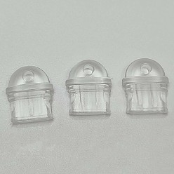 Прозрачный Пластиковый пылезащитный мобильного пробки, прозрачные, 11x11x4 мм