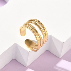 Другие Регулируемые 304 манжеты из нержавеющей стали с открытыми кольцами для женщин, золотые, регулируемый, 11 мм