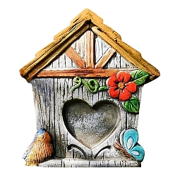 Сэнди Коричневый Миниатюрные украшения двора фейских ворот, аксессуары для домашнего кукольного домика с микро-ландшафтом, притворяясь опорными украшениями, дверь лесного дома, песчаный коричневый, 10x100 мм