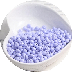 Лиловый Макароны краска для выпечки стеклянные бусины, бахрома слезинка бусины, сирень, 5 мм, 10 г / набор