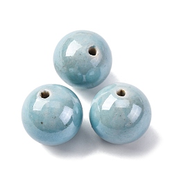 Аква Бусины из полимерной глины , круглые, вода, 19.5x19 мм, отверстие : 2 мм