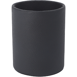 Черный Подставки для ручек из искусственной кожи, колонка, чёрные, 84x103 мм, внутренний диаметр: 71 мм