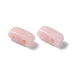 Pink Opaque Acrylic Slide Charms, Rectangle, Pink, 2.3x5.2x2mm, Hole: 0.8mm
