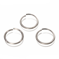 Нержавеющая Сталь Цвет Не тускнеют 304 нержавеющая сталь открытые быстроразъемные соединения, Кольца, цвет нержавеющей стали, 21x2 мм, внутренний диаметр: 17 мм