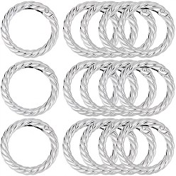 Платина 16пружинные кольца из цинкового сплава, твист кольцо, платина, 35.5x5 мм, внутренний диаметр: 25.5 мм