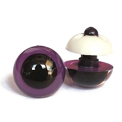Фиолетовый Abs пластиковые глаза куклы, Чучела игрушечных глаз, безопасные глаза, с распоркой, полукруглый, фиолетовые, 10 мм