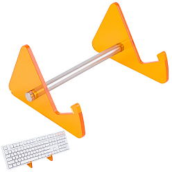 Orange Présentoirs de clavier en acrylique à plusieurs niveaux avec supports en fer plaqué platine, orange, 1 cm