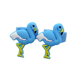 Светло-Синий Кольца из ПВХ, фламинго, голубой, внутренний диаметр: 21 мм