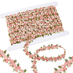 Светло-Коралловый 10 ярдов цветочной полиэстеровой отделочной ленты, для кружевной отделки штор, свет коралловый, 3/4 дюйм (20 мм)