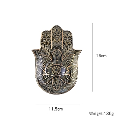 Белый Поднос для демонстрации ювелирных изделий из керамики ручной работы Хамса, Органайзер для ювелирных изделий, для хранения ожерелий, колец, подвесок, белые, 16x11.5 см