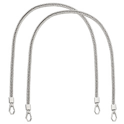Платина Цепочки для кошельков, Ремни для сумки из железной змеиной цепи с застежкой из цинкового сплава, для замены ремня кроссбоби/сумки через плечо, платина, 61x0.7 см