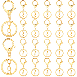 Золотой 24шт. застежки для брелков из сплава, золотые, 66 мм